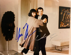 Pulp Fiction John Travolta and Uma Thurman signed movie photo