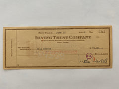 Walter Winchell signed check