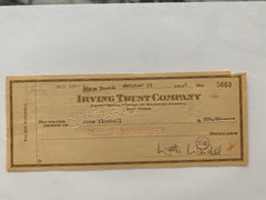 Walter Winchell signed check