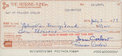 Sam and Frances Coslow signed check