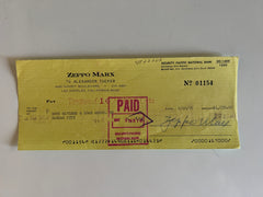 Zeppo Marx signed check
