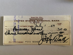 JoAnne Worley signed check