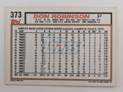 Don Robinson Signed Baseball Trading Card - Topps #373 1992
