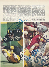 Dwight White and Lee Roy Jordan signed magazine photo