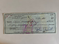 John Waybill signed check