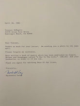 Streets of Laredo Macdonald Carey signed personal letter