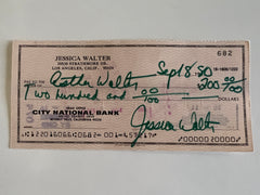 Jessica Walter signed check
