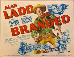 Alan Ladd, Mona Freeman, Charles Bickford "Branded" original Lobby Card