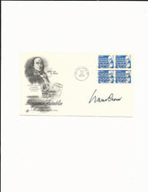 Governor Mario Cuomo signed 1972 Benjamin Franklin commemorative First Day Cover