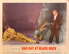 Spencer Tracy and Robert Ryan "Bad Day at Black Rock" original Lobby Card
