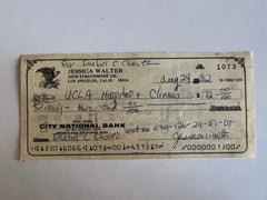 Jessica Walter signed check