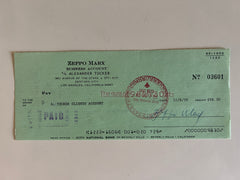 Zeppo Marx signed check