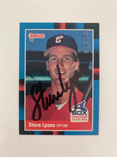 Steve Lyons signed baseball card - Sports card