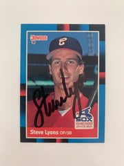 Steve Lyons signed baseball card - Sports card