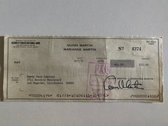 Quinn Martin signed check