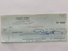 Glenn Ford signed check