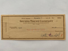 Walter Winchell signed check