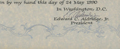 Secretary of Air Force 1988 Edward C. Aldridge Jr. signed letter