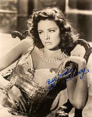 Gene Tierney signed movie photo