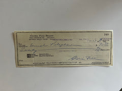 Gloria Pall signed check