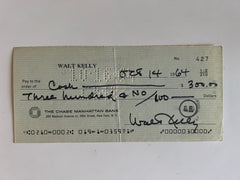 Walt Kelly signed check