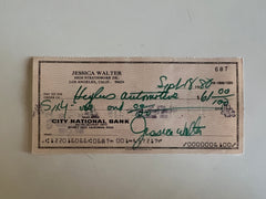Jessica Walter signed check
