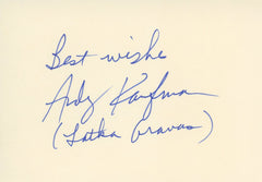 Andy Kaufman Taxi signature cut. GFA Authenticated