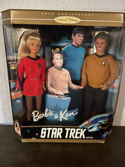 Mattel 30th Anniversary Collector Edition Barbie and Ken Star Trek Gift Set