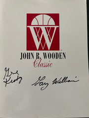 John R. Wooden Classic Gene Keady and Gary Williams signed program