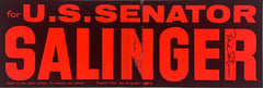 Pierre Salinger signed bumper sticker