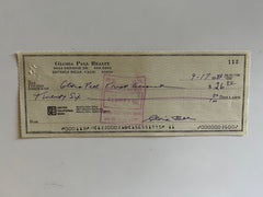 Gloria Pall signed check