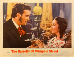 Norma Shearer, Fredric March, and Charles Laughton "The Barrett's of Wimpole Street" original Lobby Card