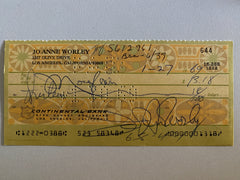 JoAnne Worley signed check