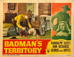 Randolph Scott "Badman's Territory" original Lobby Card