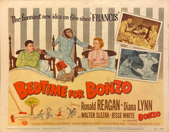 Ronald Reagan and Diana Lynn "Bedtime for Bonzo" original Lobby Card