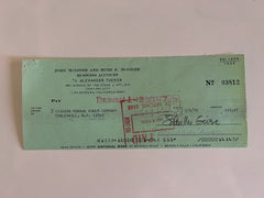John McGivern signed check