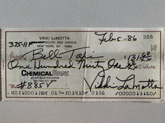Vikki LaMotta signed check