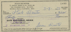 Joan Hunter signed check