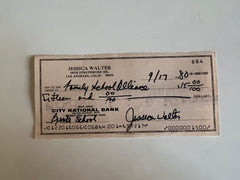 Jessica Walter signed check