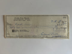 Gloria Pall signed check