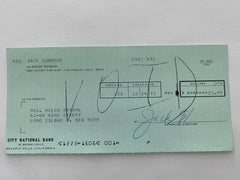 Jack Donohue signed check