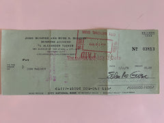 John McGivern signed check