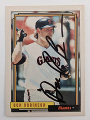 Don Robinson Signed Baseball Trading Card - Topps #373 1992