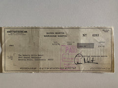 Quinn Martin signed check