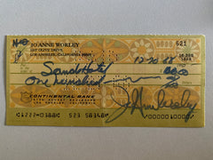 JoAnne Worley signed check