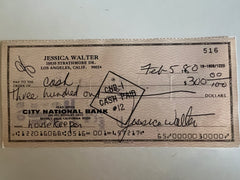 Jessica Walter signed check