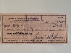 Jessica Walter signed check