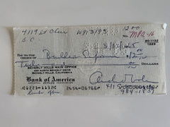 Arch Oboler signed check