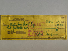 Robert Urich signed check