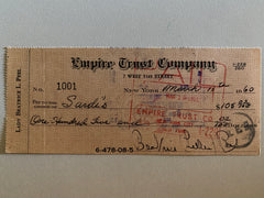 Beatrice Lillie, Lady Peel signed check